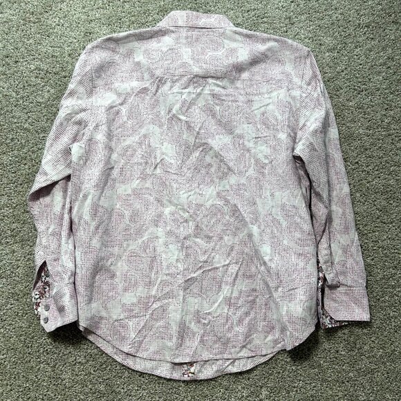 Robert Graham Men's Sz XL Long Sleeve Button-Up Shirt Pink/White - Picture 2 of 8